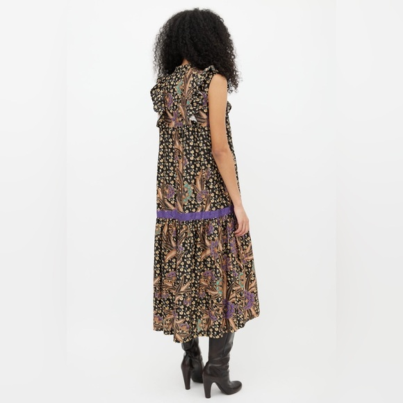 Warm Black Multi Floral Print Maxi Dress (17) - Picture 4 of 12